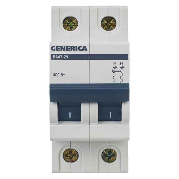Автомат  2п 40А (C) (ВА 47- 29) ИЭК GENERICA