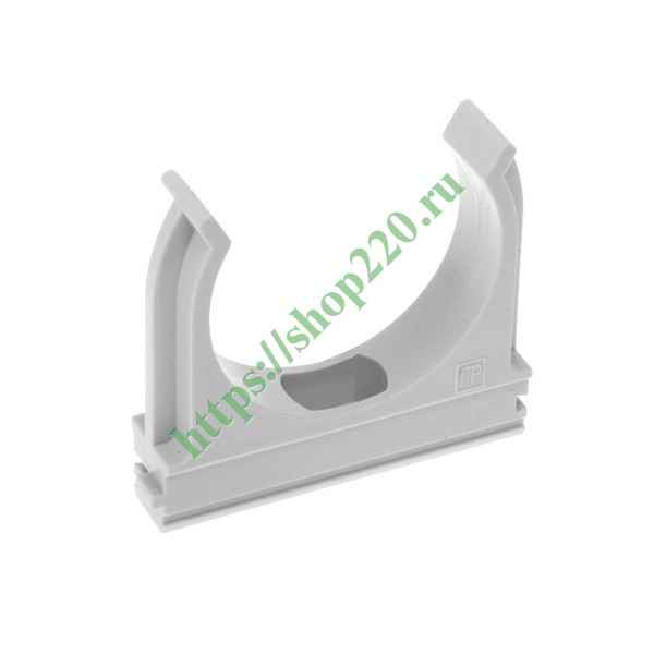 Труба  ПВx Крепёж-клипса ф25 серая (100шт/уп)