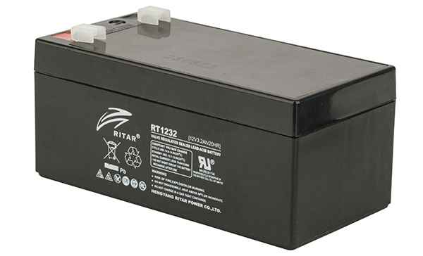 Батарея аккумуляторная Ritar RT1232, F1, 12V/3.2Ah, 60(66)x134x67 HxLxW, 1.25kg, 6-8 лет
