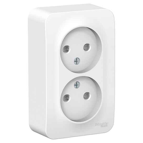 ШЭ БЛАНКА Роз. 2-ая о/у, б/з/к б/шт 16А  (белый, изол. пл.) (10шт) BLNRA000211