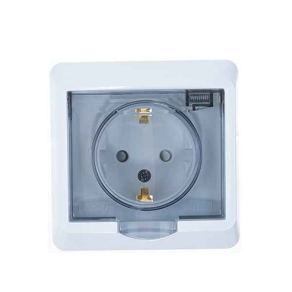 ИЭК Брайт Роз. 1м с з/к/ш с кр. 16А IP44 РСбш10-3-44-БрЖ жемч. IEK