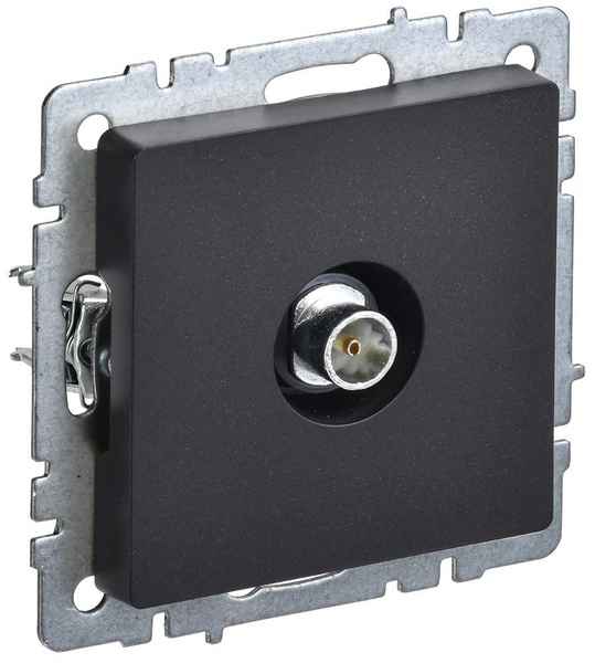 ИЭК Брайт Роз. TV оконечная РТВ11-0-БрЧ черн. IEK