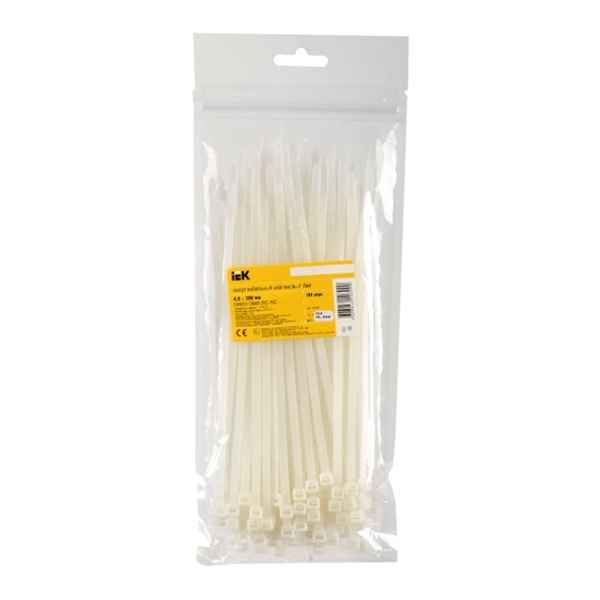 xомут д/кабеля  4,8x250 нейлон белый (100шт) (ИЭК)