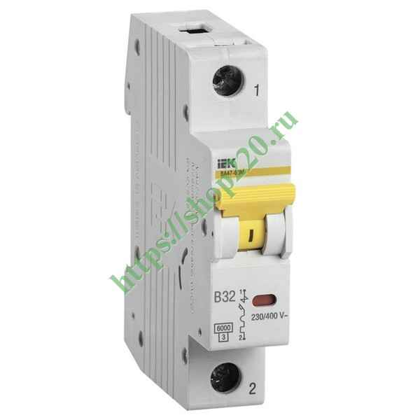 Автомат  1п 32А (C) (ВА 47- 19) 6кА SHCET