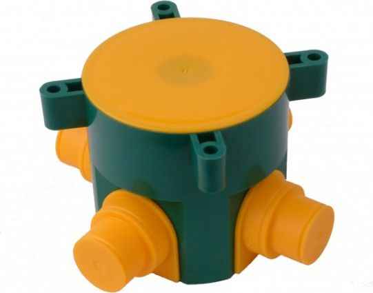 Коробка уст. с/п бетон с крыш. 70x66,5 IP44 4 ввода HEGEL  КУ1301   (160шт/уп)