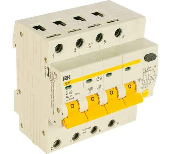 Авт.диф. 4п 32А  30мА  АД- 14 ИЭК