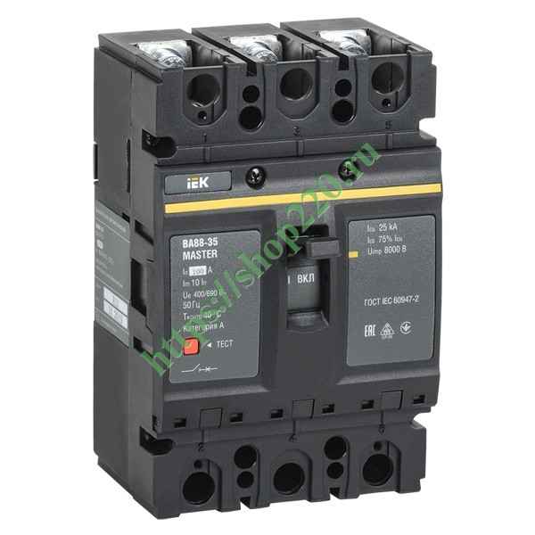Автомат ВА 88- 35 3п 100А 35кА (С) ИЭК