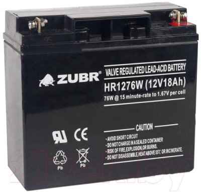 Аккумулятор ZUBR HR 1276 W (12V, 18Ah)