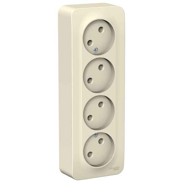 ШЭ БЛАНКА Роз. 4-ая о/у, б/з/к б/шт 16А  (белый, изол. пл.) (5шт) BLNRA000411