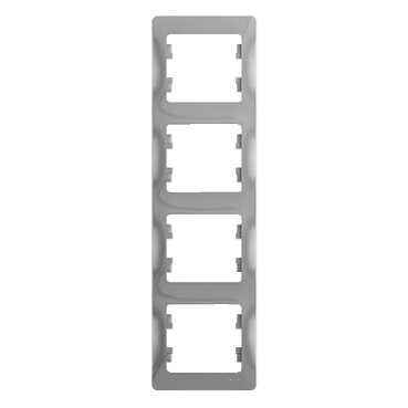 ШЭ Глосса Рамка 4-я верт.   GSL000308 (алюм) (15шт/уп)