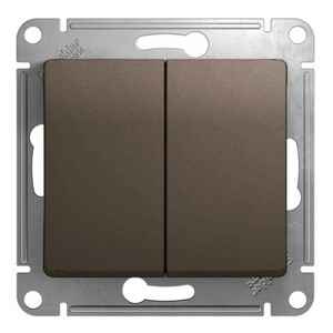 ШЭ Глосса Выкл. 2кл. с/у 10А (шоко, б/рамки) GSL000851 (5шт/уп)