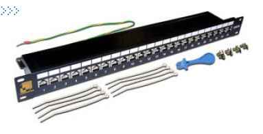 Патч-панель LANMASTER 24 порта, STP, кат.6A, 1U