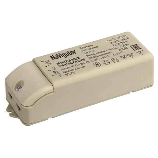 Трансформатор  для галог. ламп 20-105W 12V NT-EH-105-EN Navigator 94 433