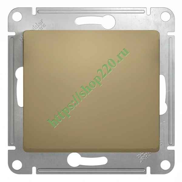 ШЭ Глосса Выкл. 1кл. с/у 10А (титан, б/рамки) GSL000411 (20шт/уп)