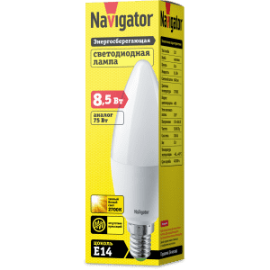 Лампа ЛЕД  E14  8,0Вт свеча мат.4К NLLB-C37-8-230-4K-E14-FR Navigator 82496
