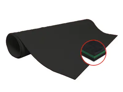 Трехслойная комбинированная чистящая резина 20х2000 мм Green