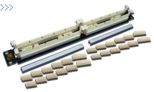 100-парный 110 кросс LANMASTER 19" 1U, блоки в комплекте