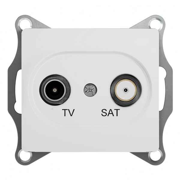 ШЭ Глосса Роз.TV/SAT оконечная 1DB (белый, б/рамки) GSL000197 (10шт/уп)