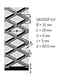 Резина Unigrip 60/KS10x2000x10000