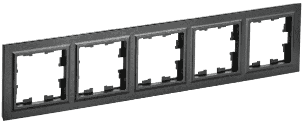 ИЭК Брайт Рамка 5-я РУ-5-БрЧ черн. IEK