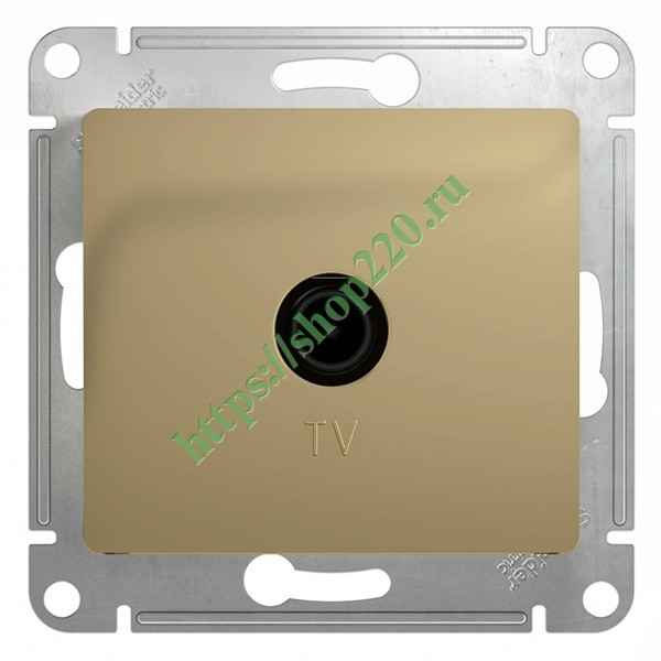 ШЭ Глосса Роз.TV оконечная 1DB (титан, б/рамки) GSL000491 (10шт/уп)