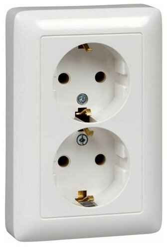 ШЭ xит Роз. с/у 2-я с заземл. без/шт 16А (белый)(68шт) RS16-236-B