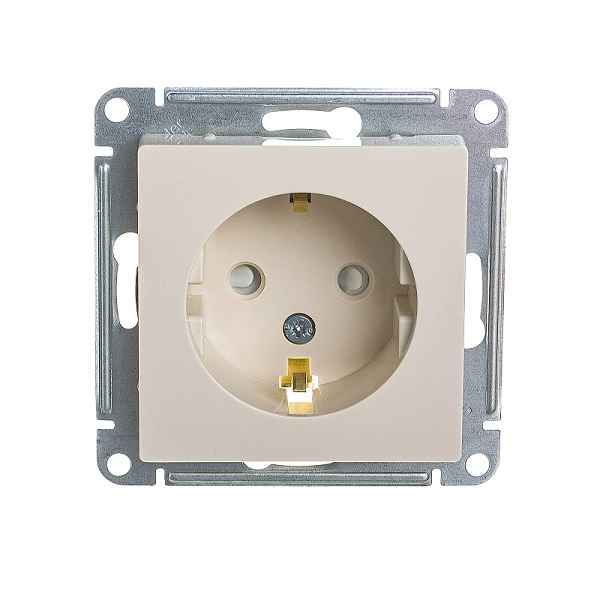 ШЭ Атлас Роз. 1-я с/у с/з з/шт с крышкой, 16А, IP20, (б/рамки, шампань) ATN000546 (10шт/уп)