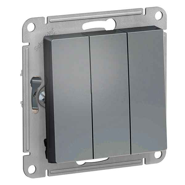 ШЭ Атлас Выкл. 3кл. с/у,  10А, (б/рамки, ГРИФЕЛЬ) ATN000731 (10шт/уп)