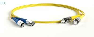 Патч-корд оптический TWT, PVC, дуплексный, ST/UPC-FC/UPC, SM OS2, 2.0 м