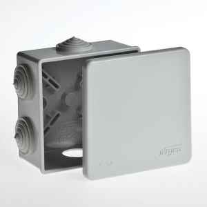 Коробка расп. о/п  85x85x40  IP66 2-комп. атм.стойкая прямой монтаж серая HEGEL  КР2403 (144шт/уп)