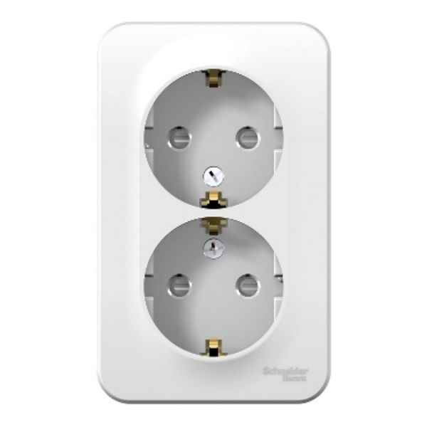 ШЭ БЛАНКА Роз. 2-ая о/у, з/к б/шт 16А  (белый, изол. пл.) (8шт) BLNRA010211