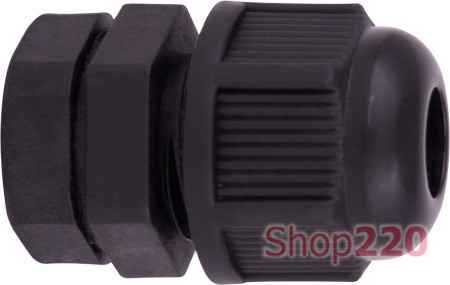 Кабельный ввод ВКС-ПР-M16-8-L8 черный IP68 ГОФРОМАТИК