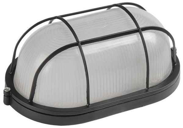 НПП 1402 60Вт овал черный с реш. GCF-O-E27-60-IP65 General