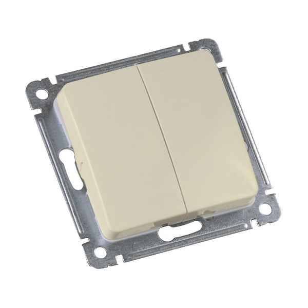 ШЭ Глосса Выкл. 2кл. с/у с инд. (беж, б/рамки) GSL000253 (20шт/уп)