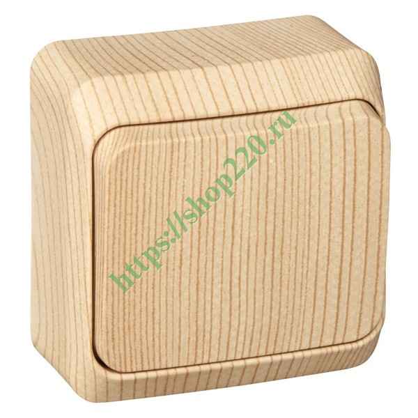 ШЭ Этюд Выкл. о/у 1кл. (сосна) (250В, 10Аx) BA10-001D (25шт/уп)