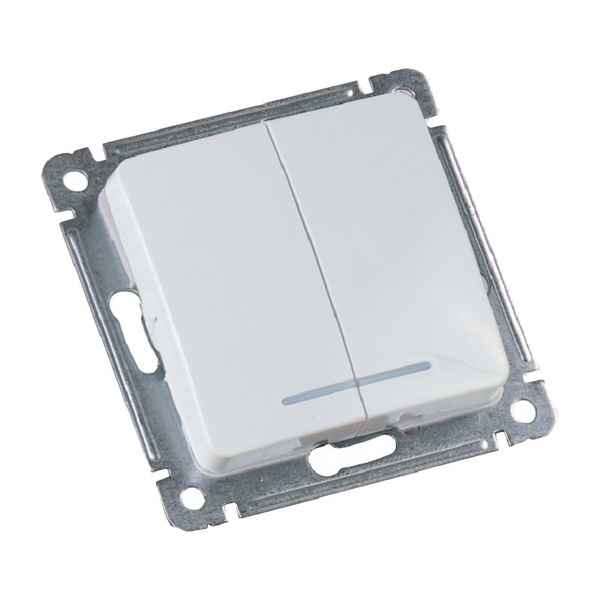 xегель Мастер Выкл 2кл. с/у, с рамкой, белый ВС10-351