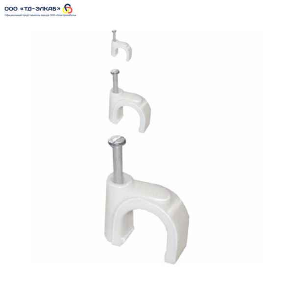 Скоба кабельн.плоская B 14 (100шт/уп) ИЭК