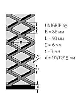 Резина Unigrip 65/KS15x2000x10000