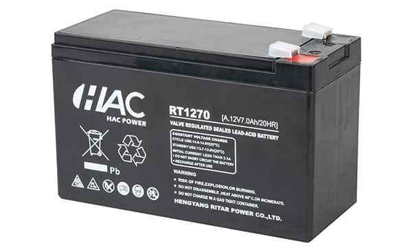 Батарея аккумуляторная HAC RT1270A, F2, 12V/7Ah, 151х65х94(100) ДхШхВ, 1.9 кг, 6-8 лет