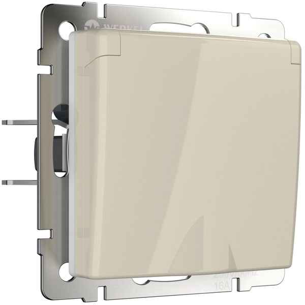 ШЭ 59аква Роз. с/у 1-ая с/з з/шт с крышкой IP44 16А (сл.кость, с рамкой)(10шт) RS16-152B-28