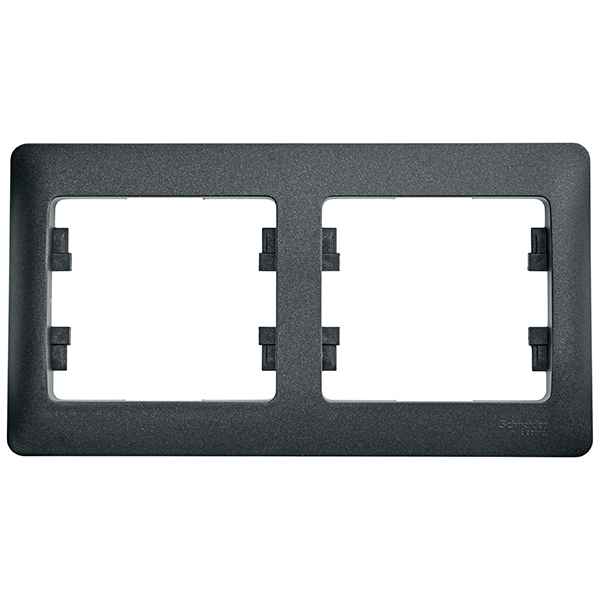 ШЭ Глосса Рамка 2-я гориз. GSL000702 (антрацит) (30шт/уп)