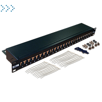 Патч-панель TWT 24 порта, STP, кат.6, 1U