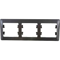 ШЭ Глосса Рамка 3-я гориз. GSL001303 (графит) (5шт/уп)