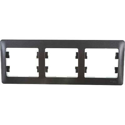 ШЭ Глосса Рамка 3-я гориз. GSL001303 (графит) (5шт/уп)