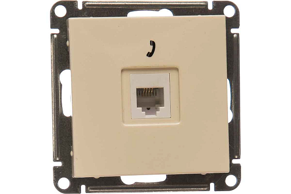 ШЭ 59 Роз. телеф. с/у RJ11 (сл.кость, б/рамки)(10шт) RSI-152T-2-86