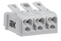 Клемма соединительная пружинная КСП3-L+N+PE ИЭК