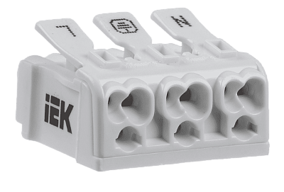Клемма соединительная пружинная КСП3-L+N+PE ИЭК