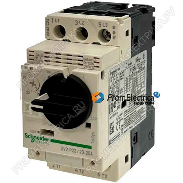 Автоматический выключатель GV2P22 АВТ. ВЫКЛ С КОМБ. РАСЦЕП. 20-25А Schneider