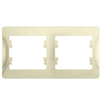 ШЭ Глосса Рамка 2-я гориз. GSL000202 (беж) (30шт/уп)