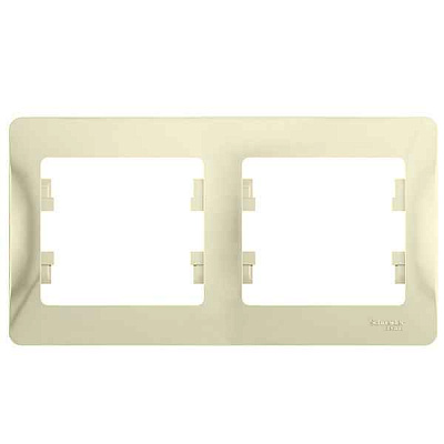 ШЭ Глосса Рамка 2-я гориз. GSL000202 (беж) (30шт/уп)